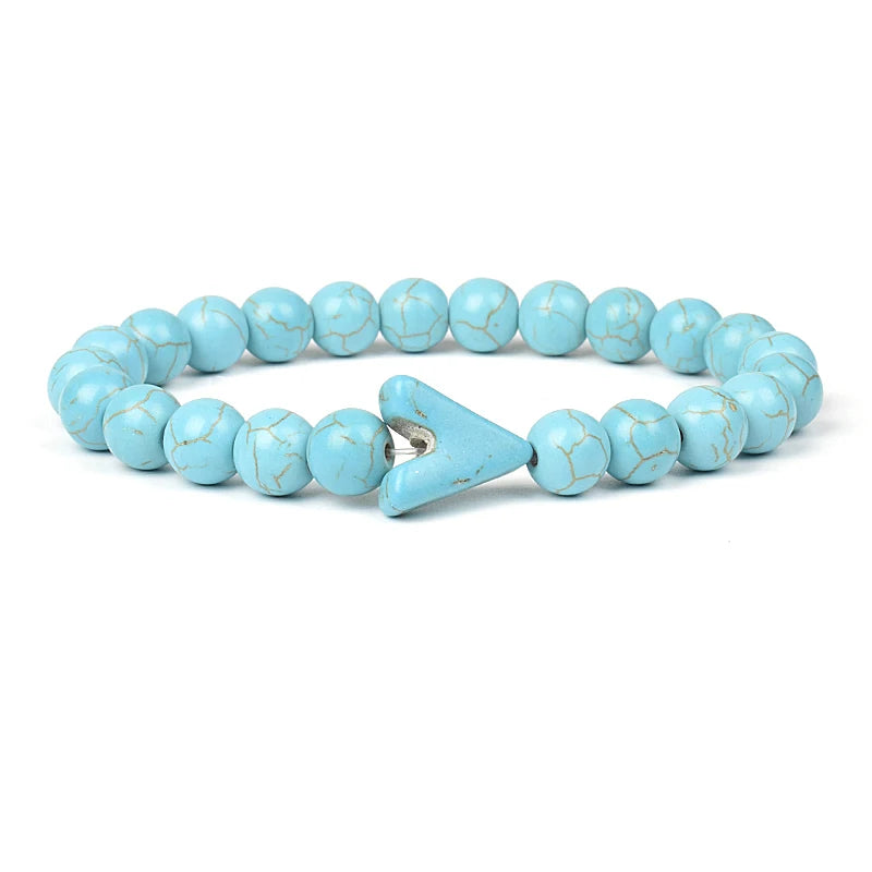 Various Shapes Blue Turquoise Bracelets1917cm-6.7inch