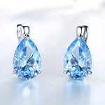 Topaz and Emerald 925 Sterling Silver Clip EarringsEarringsTopaz