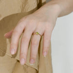 Fashion Peridot Rings for women Simple Premium Design Opening Adjustable Charm