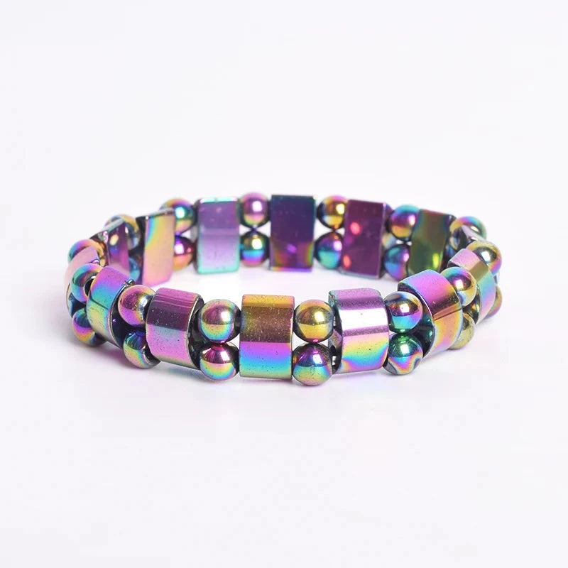 Bohemian Therapeutic Magnetic Hematite Bracelet1119cm(7.48inch)