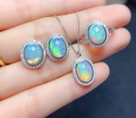 7*9MM Opal Ring, Necklace, Earring and Jewelry SetJewelry Sets