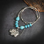 2024 Ethnic Hand Pendant Necklace Vintage TurquoisesNA2131