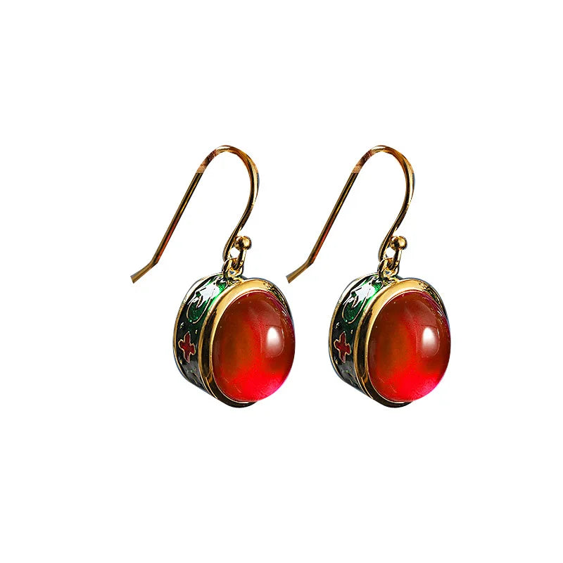 Classic Vintage Design Ruby Earrings