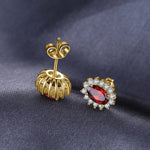 Ruby 925 Sterling Silver Stud Earringsearrings