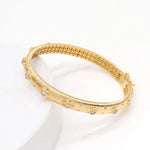 Cuff Bangle Ruby 18k Real Gold Plated MetalDiamondCHINA