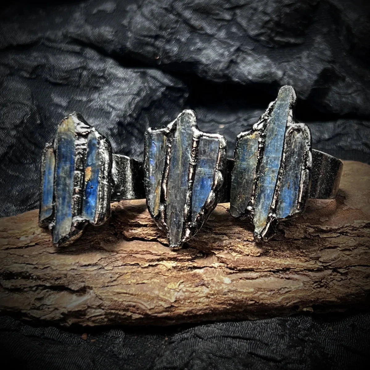 Irregular combination of Three kyanite Raw Stone