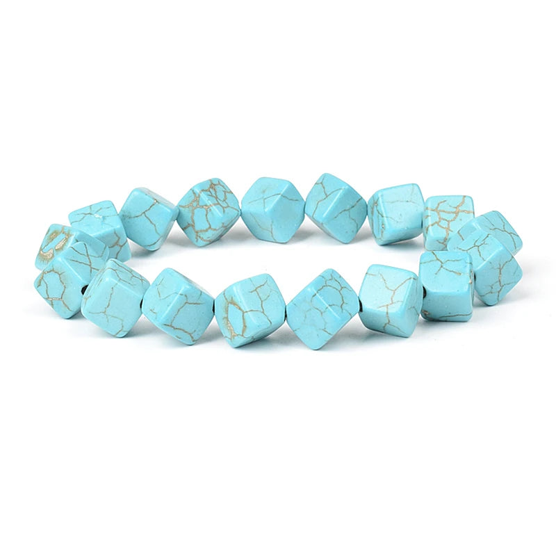 Various Shapes Blue Turquoise Bracelets717cm-6.7inch