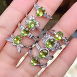 Natural Peridot Gemstone Fashion Rings