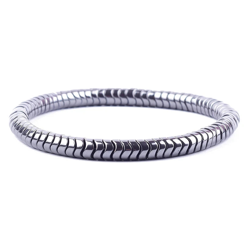 Bohemian Therapeutic Magnetic Hematite Bracelet1819cm(7.48inch)