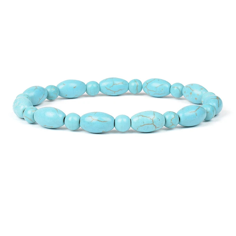 Various Shapes Blue Turquoise Bracelets1017cm-6.7inch