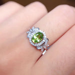 Natural Peridot Gemstone Fashion Rings001resizable