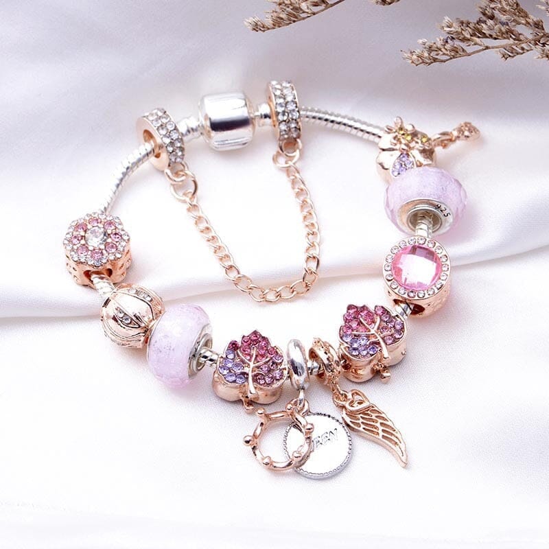 Dazzling Flower Beads Blossom Beaded Charm BraceletBracelet16cm