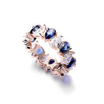 Modern Luxury Jewelry CZ Sapphire Ring - 925 Sterling SilverRing6Silver
