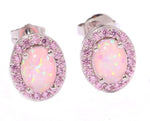 Exquisite Pink White Fire Opal Pink Topaz EarringsEarrings