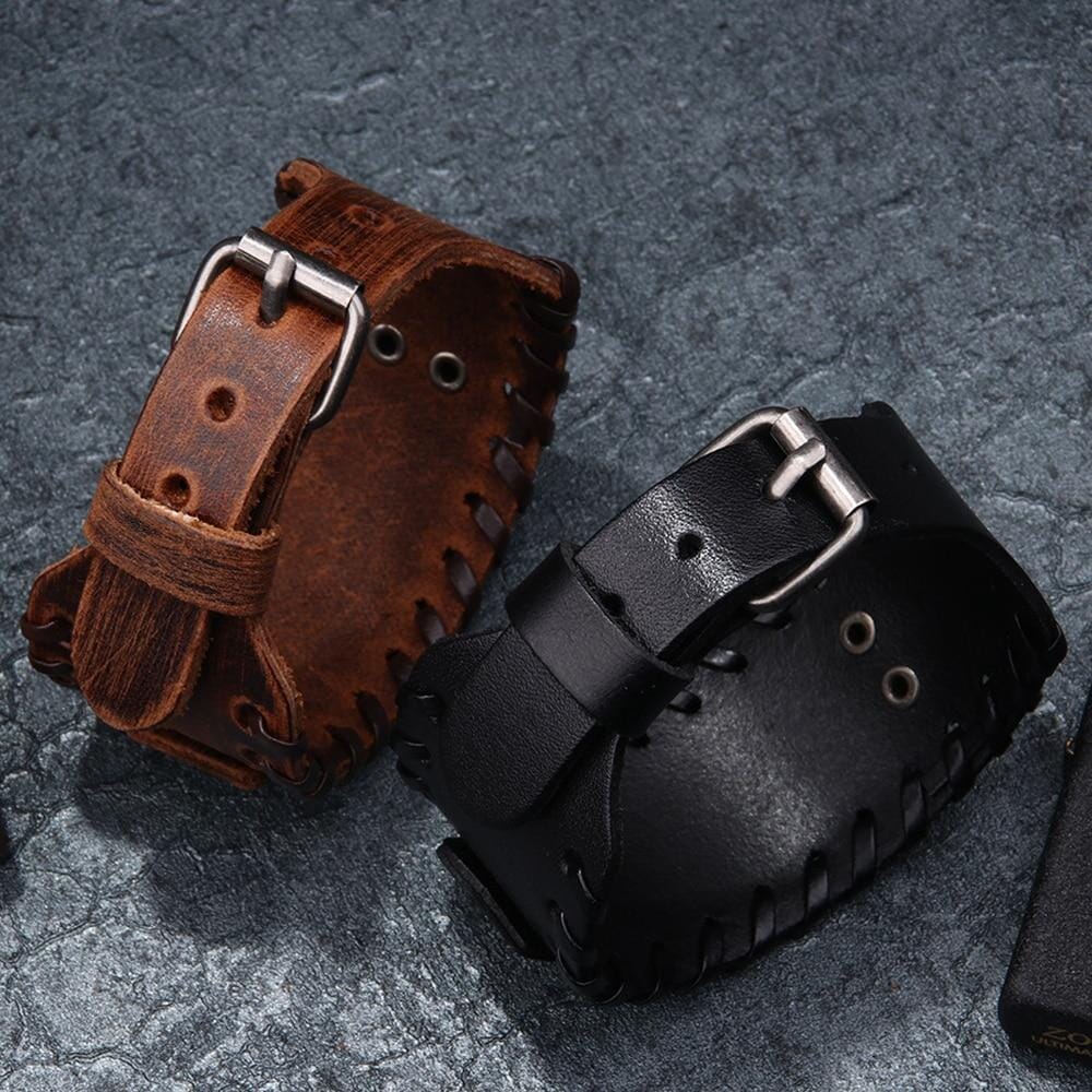 Punk Braided Rope Leather Cuff BraceletBracelet