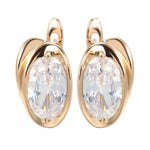 Luxury Natural Pink Fire Opal, Ruby and Diamond Stud Earrings - 585 Rose GoldEarringsWhite