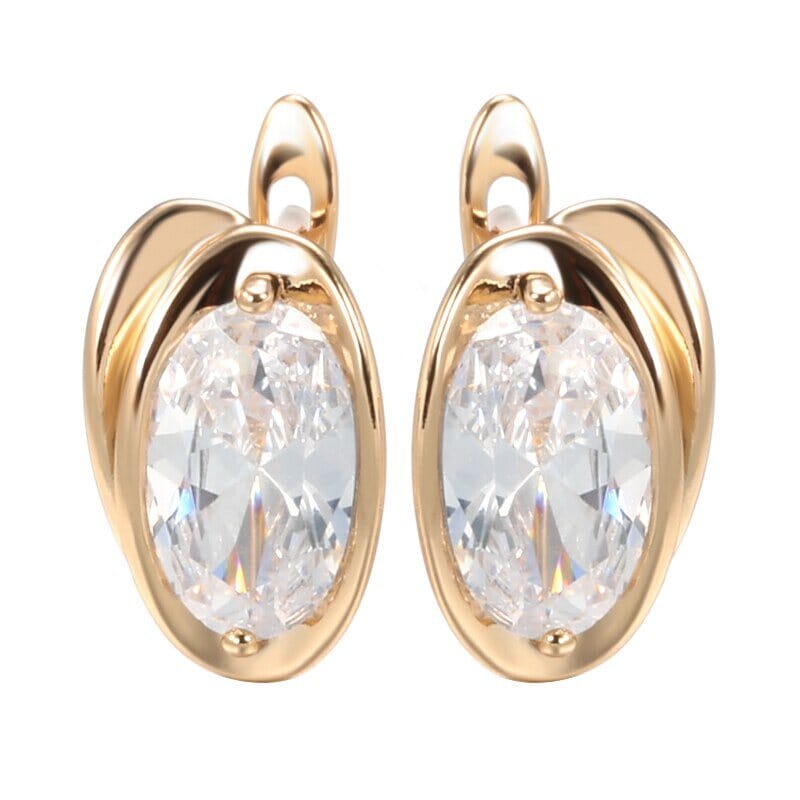 Luxury Natural Pink Fire Opal, Ruby and Diamond Stud Earrings - 585 Rose GoldEarringsWhite