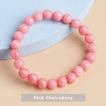 Natural Stone BraceletBraceletPink Chalcedony