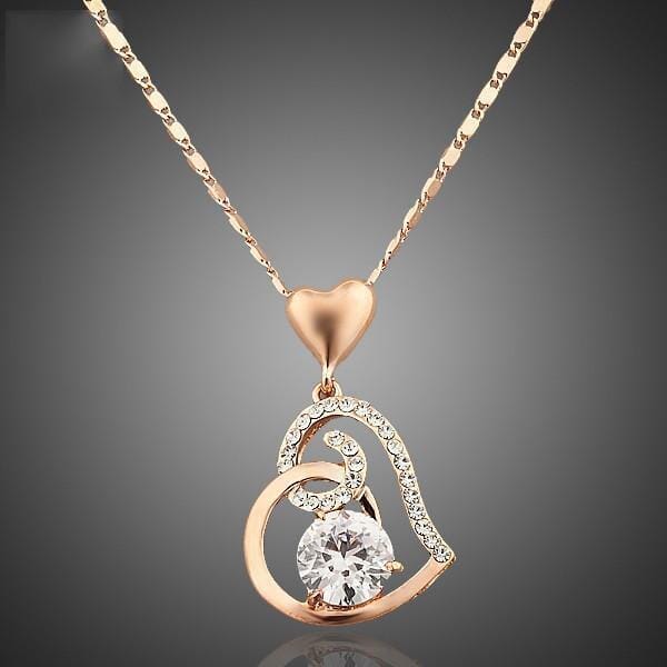 Rose Gold Heart PendantNecklace
