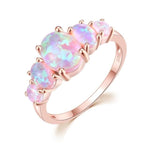 Rustic Fire Opal Rose Gold RingRing11