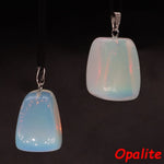 Aventurine and Other Stones Natural Crystal Irregular Tumbled Stone Reiki Rope NecklaceNecklaceOpalite