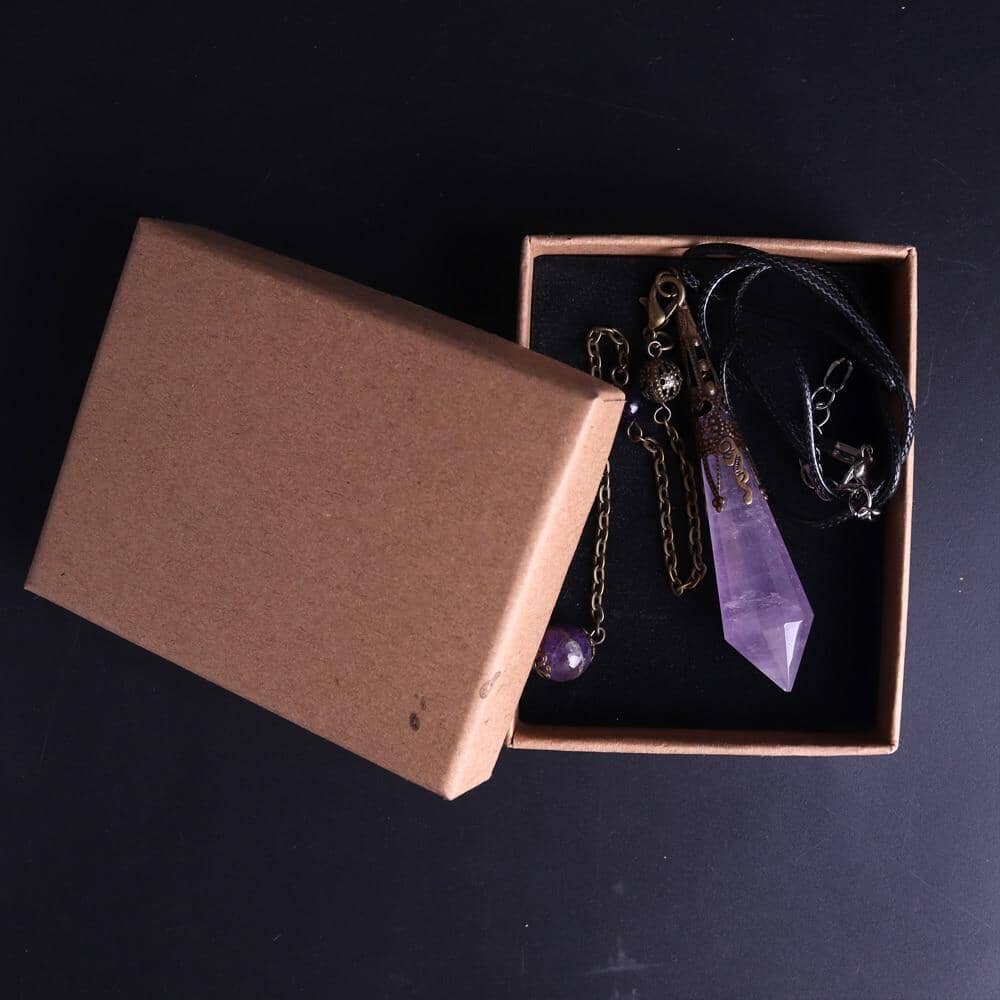 Reiki Dowsing Amulet Crystal Divination Obsidian PendulumPendulum