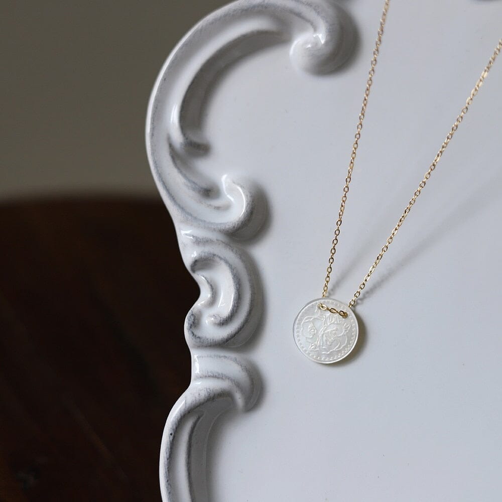 316L Stainless Steel Puka Shell Carved NecklaceNecklace
