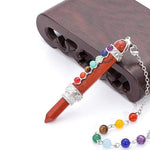 Natural Crystal Chakra Pendulum WandPendantMahogany Obsidian