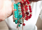 4-Pieces Set of Beaded Bohemian Style Crystal BraceletBracelet