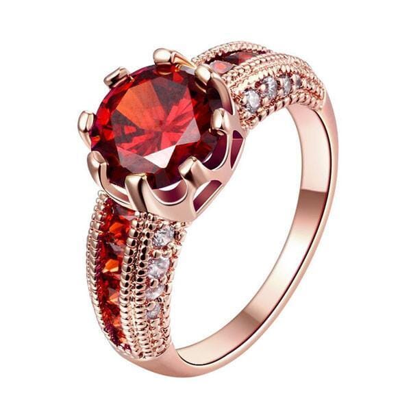 Ruby Gold Plated RingRing6Rose Gold Color