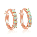 HOT SELL White Fire Opal Rose Gold EarringsEarrings