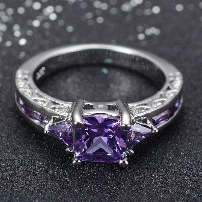 Amethyst White Gold Filled RingRing