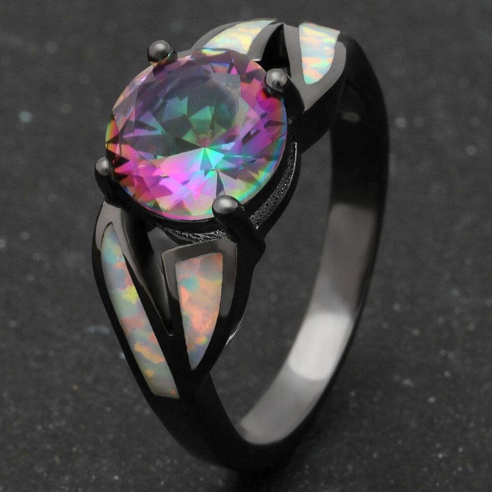 Mystic Topaz Fire Opal RingRing