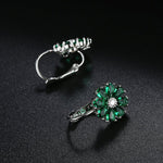 Cubic Zirconia Flower EarringsEarrings