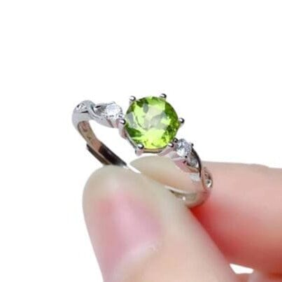 Peridot Tiny Stone Ring - 925 Sterling SilverRing