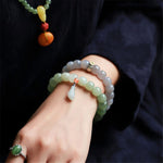Natural Multi-treasure Gradient Hetian Jade Bead BraceletBracelet