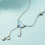 Lovely Feather Moonstone NecklaceNecklace