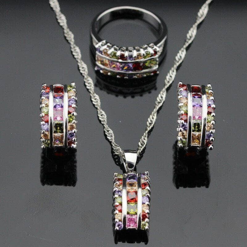 Multi Color Gemstone SetJewelry Set6