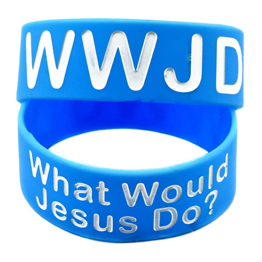 WWJD What Would Jesus Do Silicone Rubber Bracelet