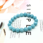 Natural Aquamarine Stone Beaded BraceletBracelet