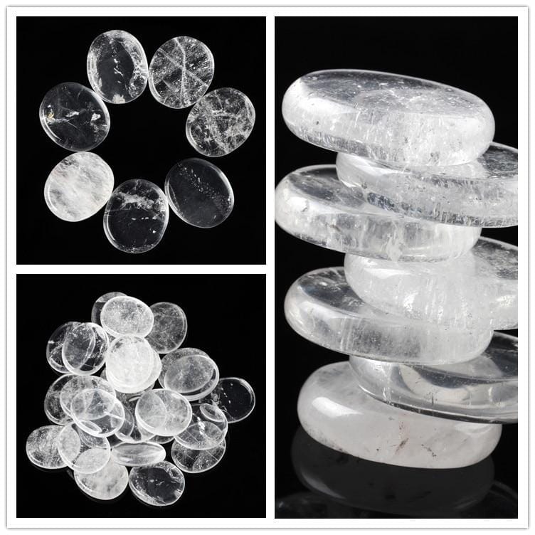 Assorted 7 pieces/lot Palm Stone Jade Crystal Reiki Healing Chakra With Free PouchRaw Stone