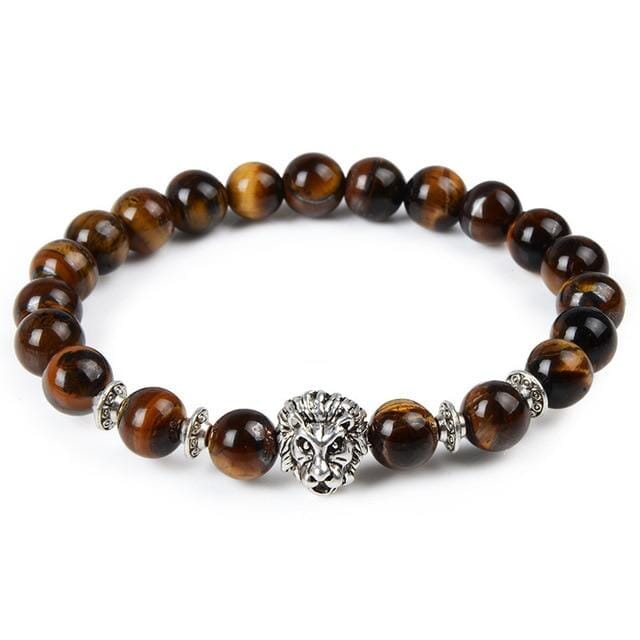 Tiger Eye, Lion & Owl BraceletBraceletsilver lion tigereye