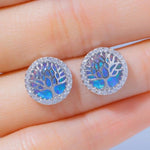 Fire Opal Tree of Life Stud EarringsEarrings