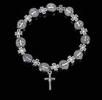 Virgin Mary WWJD Cross Exquisite Rosary BraceletBracelet