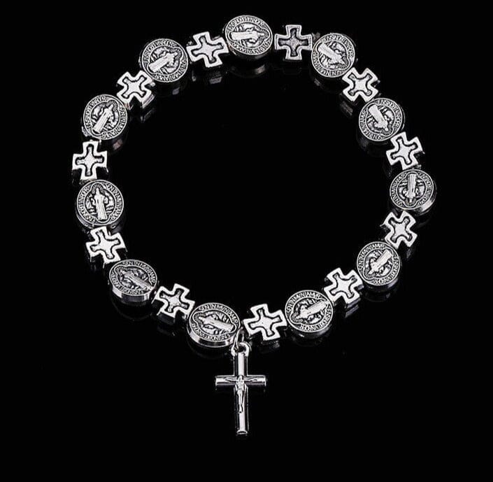 Virgin Mary WWJD Cross Exquisite Rosary BraceletBracelet