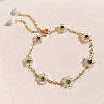 Emerald Pearl Flower BraceletBracelet