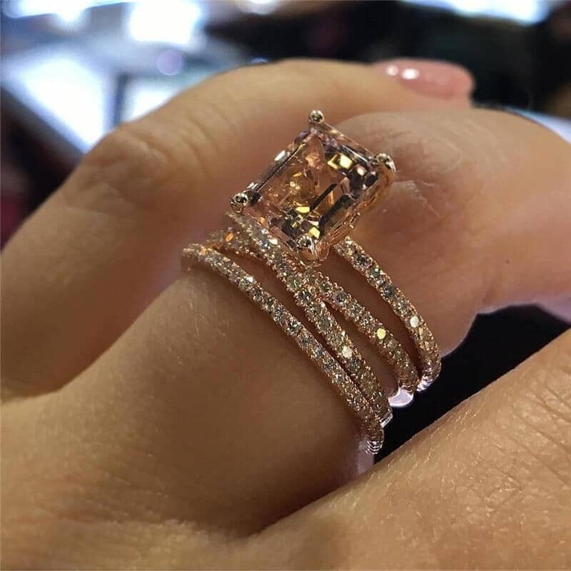 Classic Champagne Morganite Multi-Layer RingRing