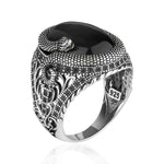 Snake Black Onyx Adjustable RingRing