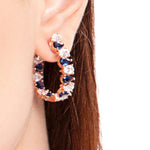 Pretty Modern CZ Sapphire Huggie Earrings - 925 Sterling SilverEarrings