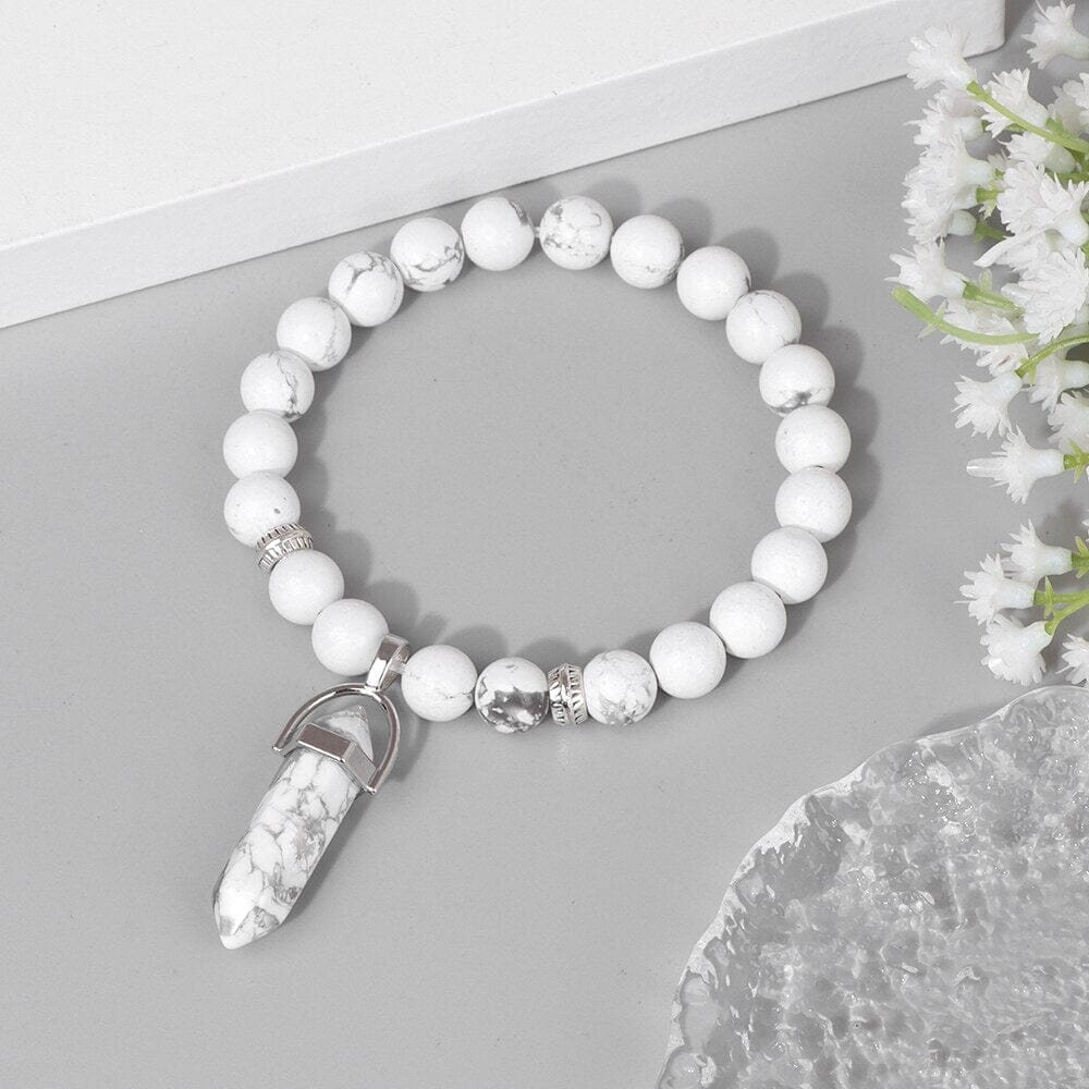 Natural Tiger Eye Stone Bracelet Hexagonal Column Pendant Bracelet Men Agates Crystal Charm Bracelets Women Reiki Yoga JewelryBracelet